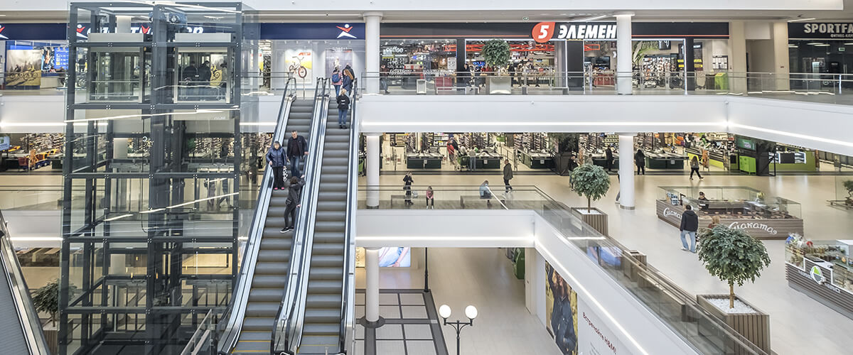 Основные зоны трафика в торговом центре